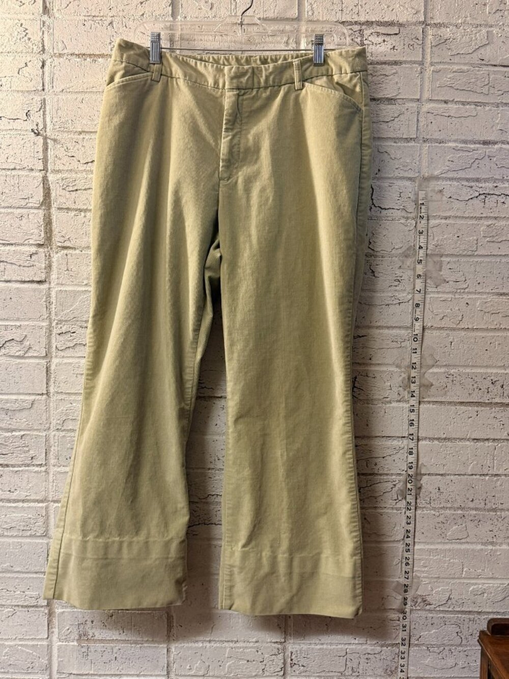 Lands End Womens 12 Corduroy Wide Leg Cropped Pants